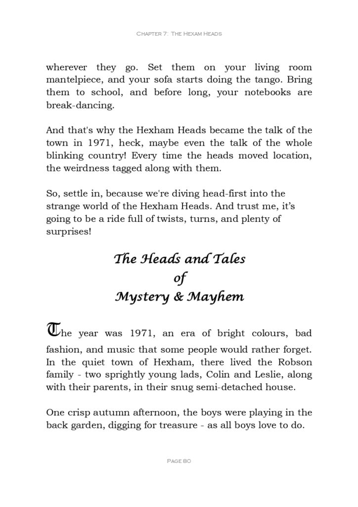 Sample Chapter The Hexham Heads page 0002 | Wonder Wheel Studio & Gallery