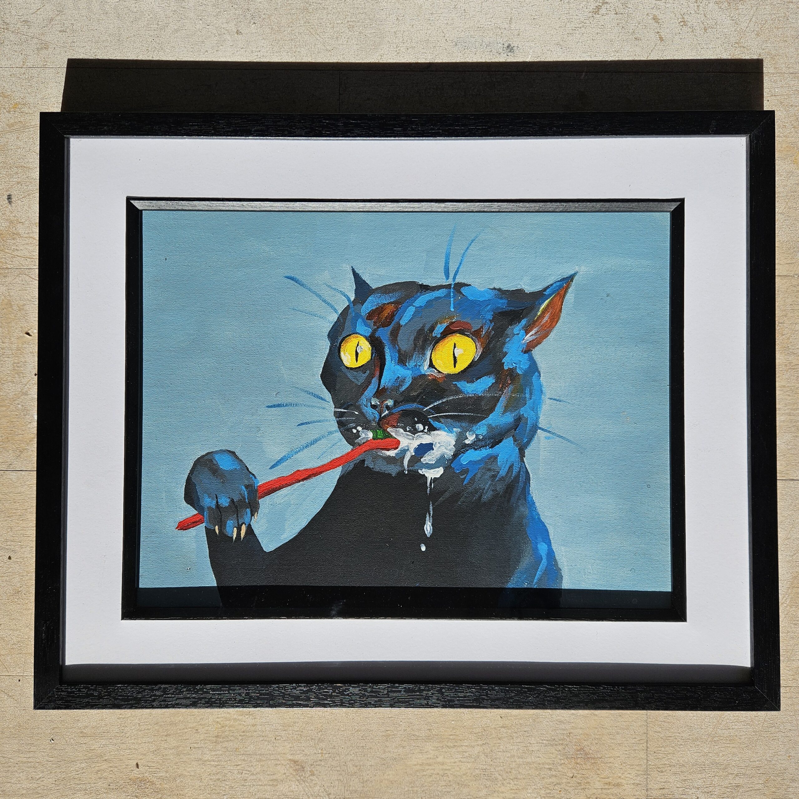 Thumbnail Cat and Toothbrush scaled | Wonder Wheel Studio & Gallery