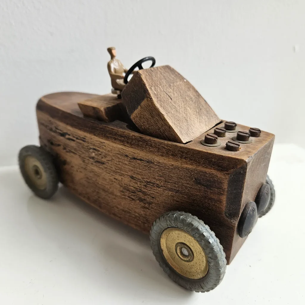 16. Vintage Wooden Car