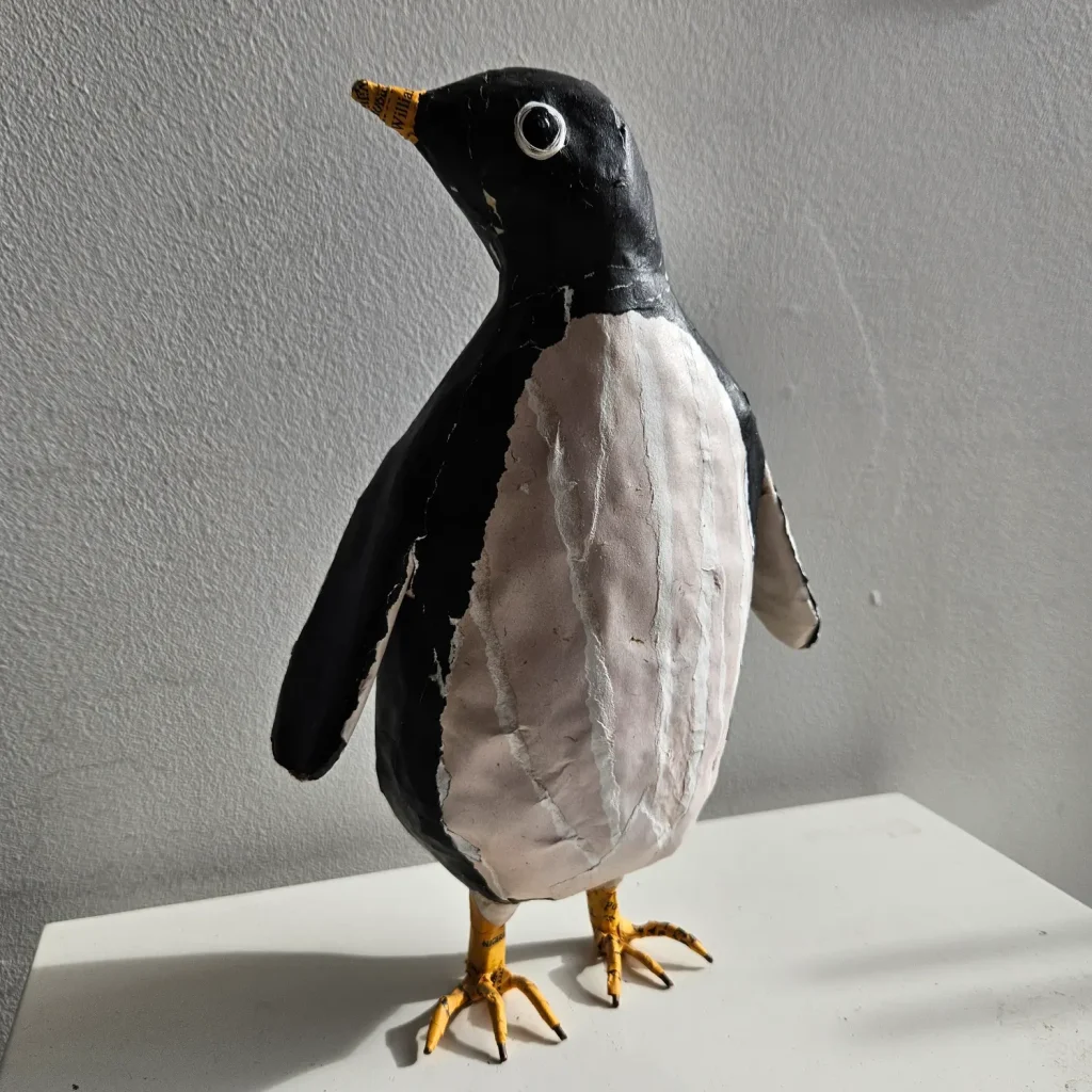 17. Paper Mache Penguin